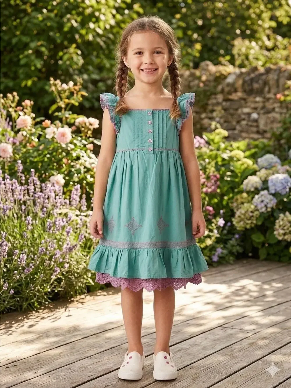 Matilda Jane Girls‎ Dress Size 6 “Needle & Thread” Ruffle Boho Boutique Vacation